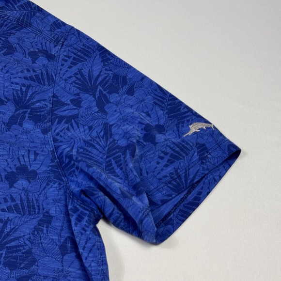 Tommy Bahama Florida Gulf Coast Polo Shirt Hawaiian Floral NCAA Blue Men's 2XL - Picture 5 of 13